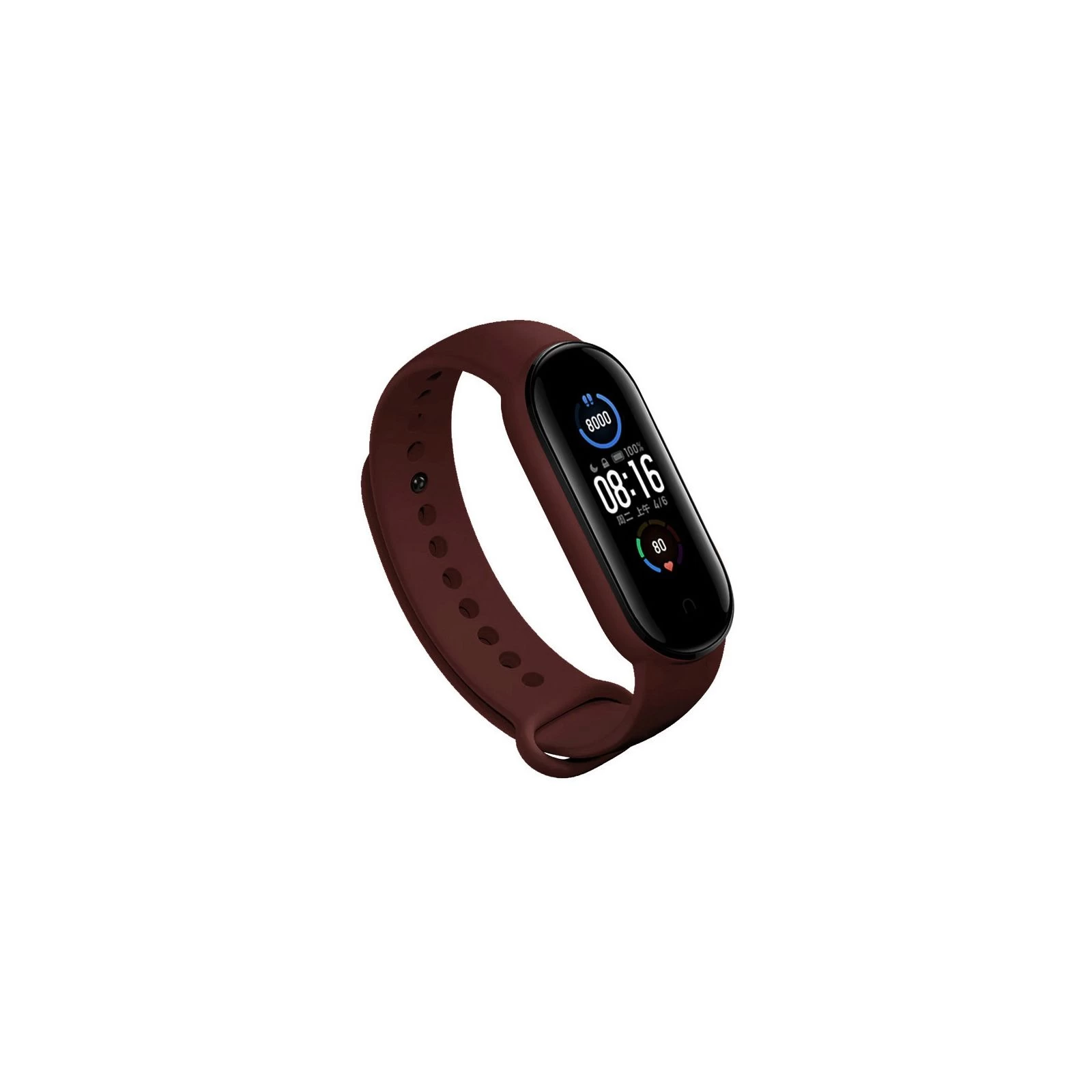 Ремінець для фітнес браслета BeCover Silicone для Xiaomi Mi Smart Band 5/6/7 Red Wine (705557) (UA)
