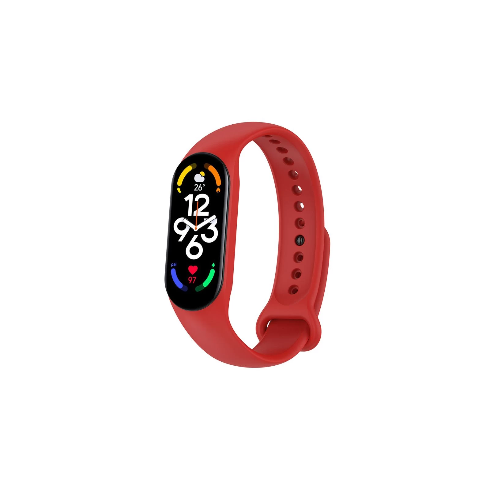 Ремешок для фитнес браслета BeCover Silicone для Xiaomi Mi Smart Band 7 Red (707485) (UA)