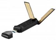 Бездротовий адаптер Asus USB-AX56W/O cradle (AX1800, WiFI 6, USB 3.2, MU-MIMO, OFDMA, 4T4R, WPA3, зовнішня антена)