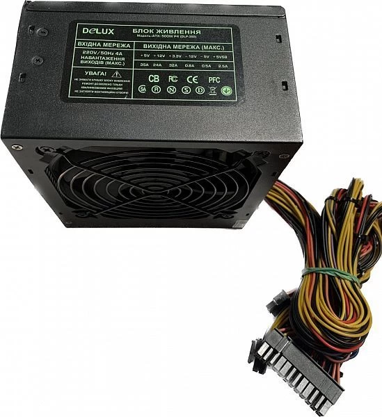 Блок живлення Delux DLP-35D Black 500W 12Fan bulk (UA)