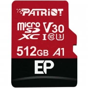 MicroSDXC 512GB UHS-I/U3 Class 10 Patriot EP A1 R90/W80MB/s + SD-adapter (PEF512GEP31MCX)