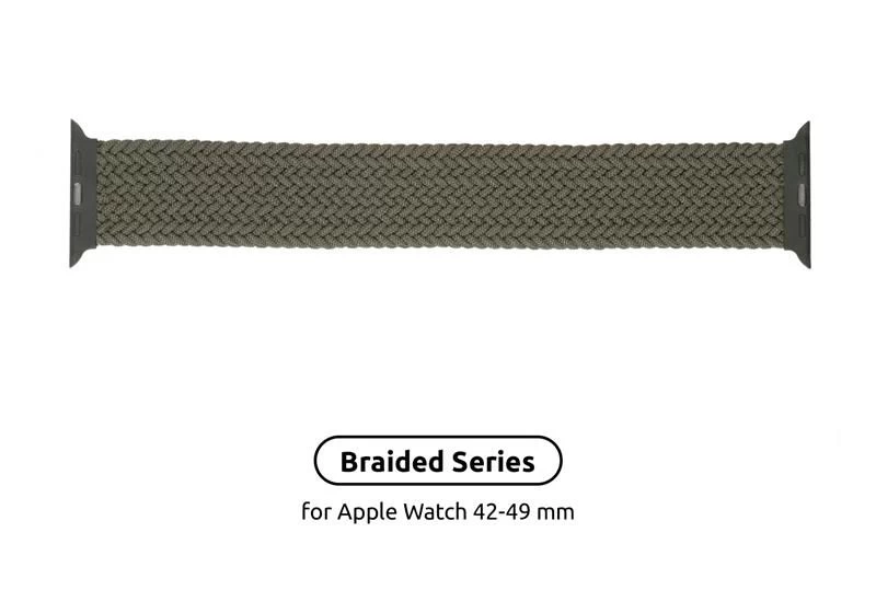 Ремінець Armorstandart Braided Solo Loop для Apple Watch 42mm/44mm/45mm/49mm Inverness Green Size 6 (148 mm) (ARM58075)