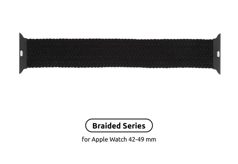 Ремінець Armorstandart Braided Solo Loop для Apple Watch 42mm/44mm/45mm/49mm Charcoal Size 6 (148 mm) (ARM58072)