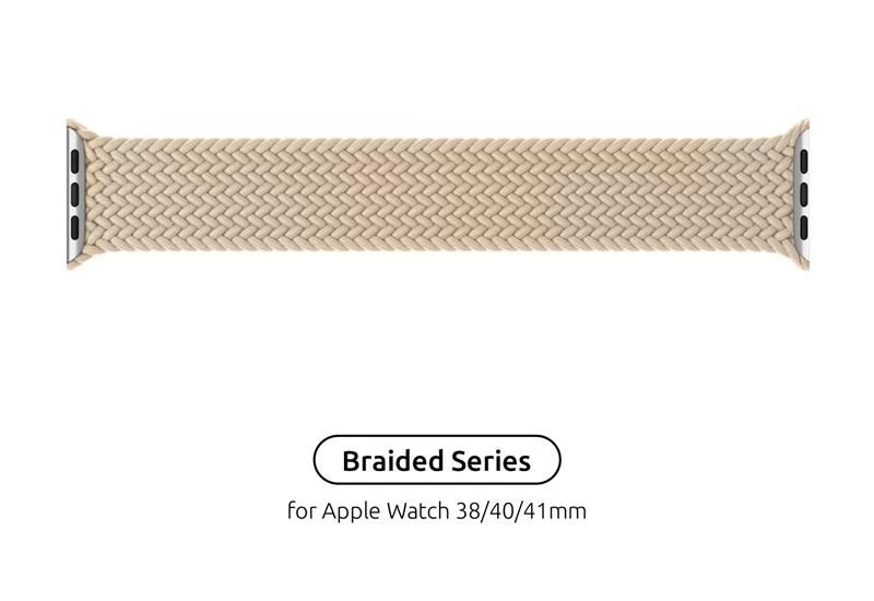 Ремінець Armorstandart Braided Solo Loop для Apple Watch 38mm/40mm/41mm Beige Size 2 (120 mm) (ARM64891)