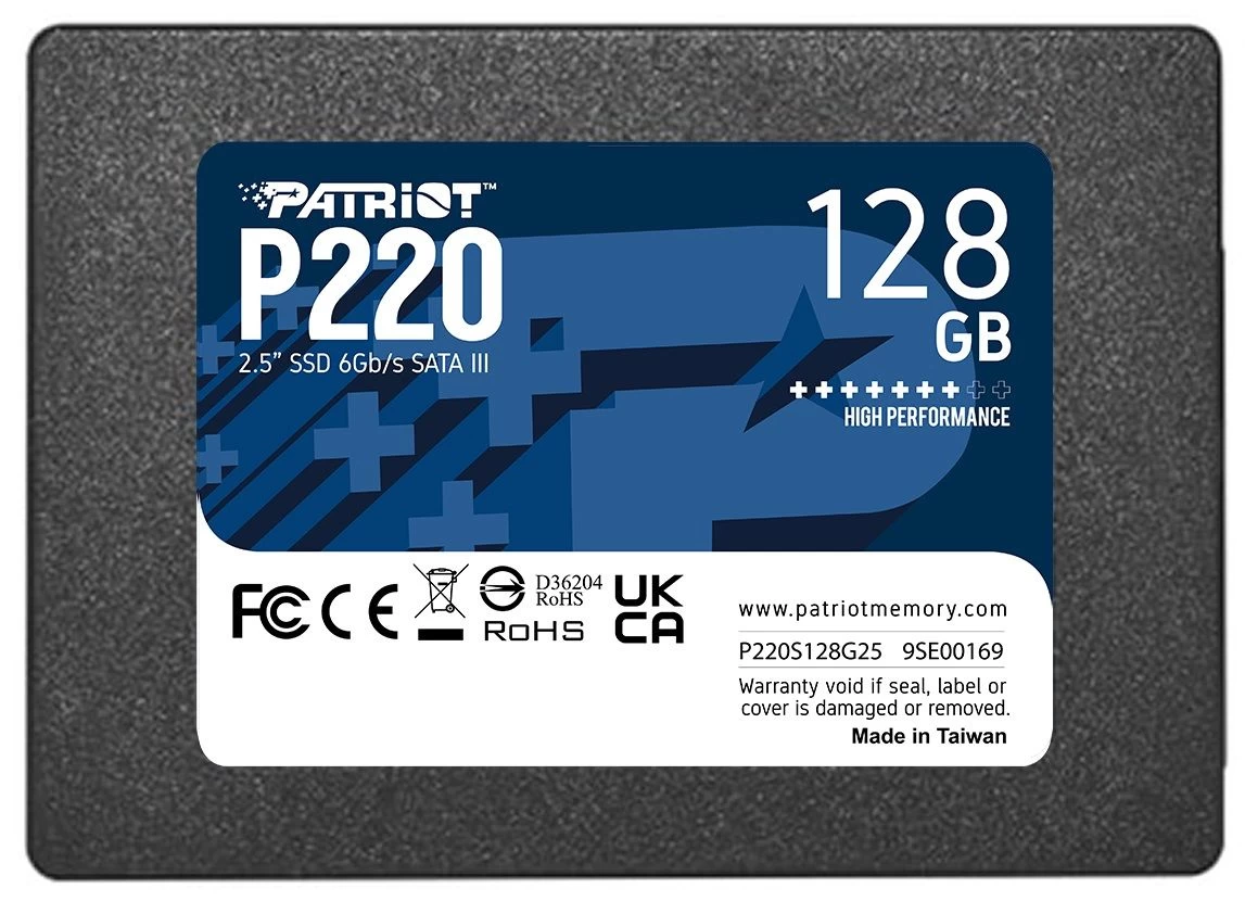 SSD диск 128GB Patriot P220 2.5 SATAIII TLC (P220S128G25) (UA)