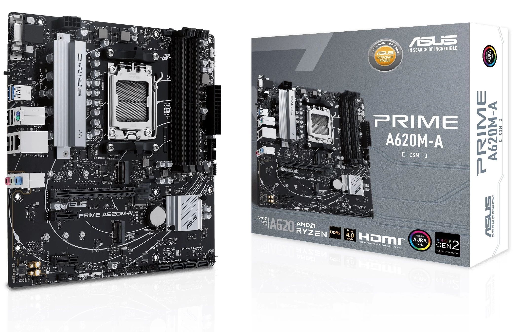 Материнська плата Asus Prime A620M-E-CSM Socket AM5