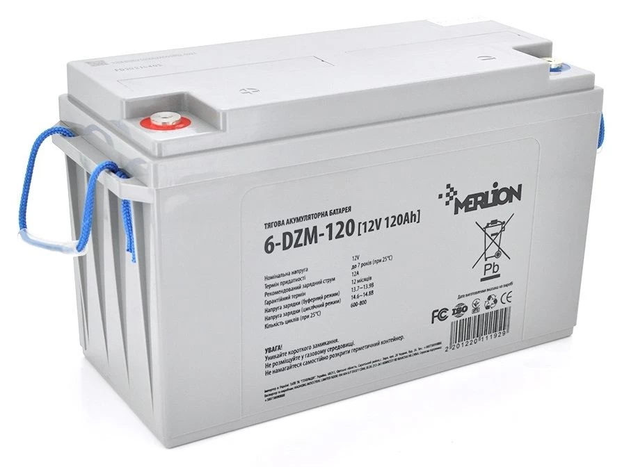 Акумуляторна батарея Merlion 12V 120AH (6-DZM-120/11192) AGM (UA)
