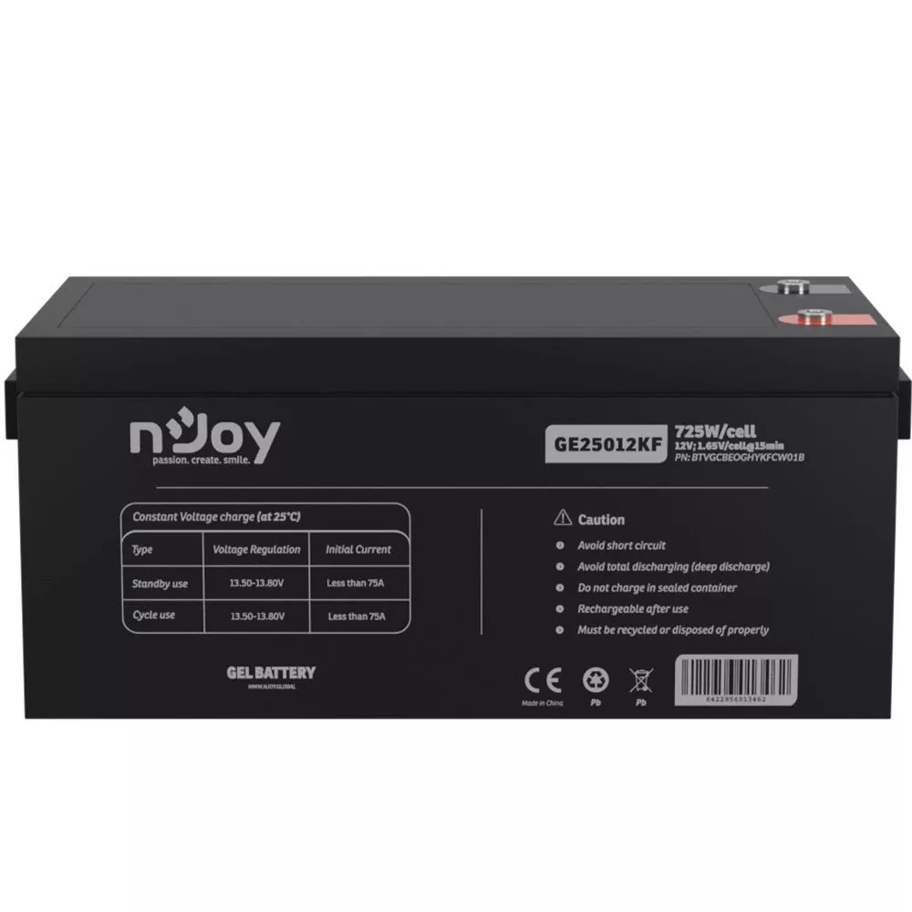 Акумуляторна батарея Njoy GE25012KF 12V 250AH (BTVGCBEOGHYKFCW01B) GEL