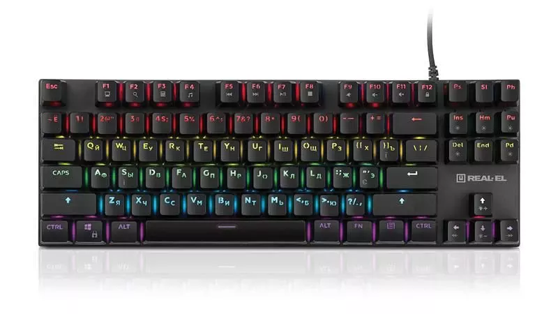 Клавіатура REAL-EL M 05 Grey USB (EL123100044) (UA)