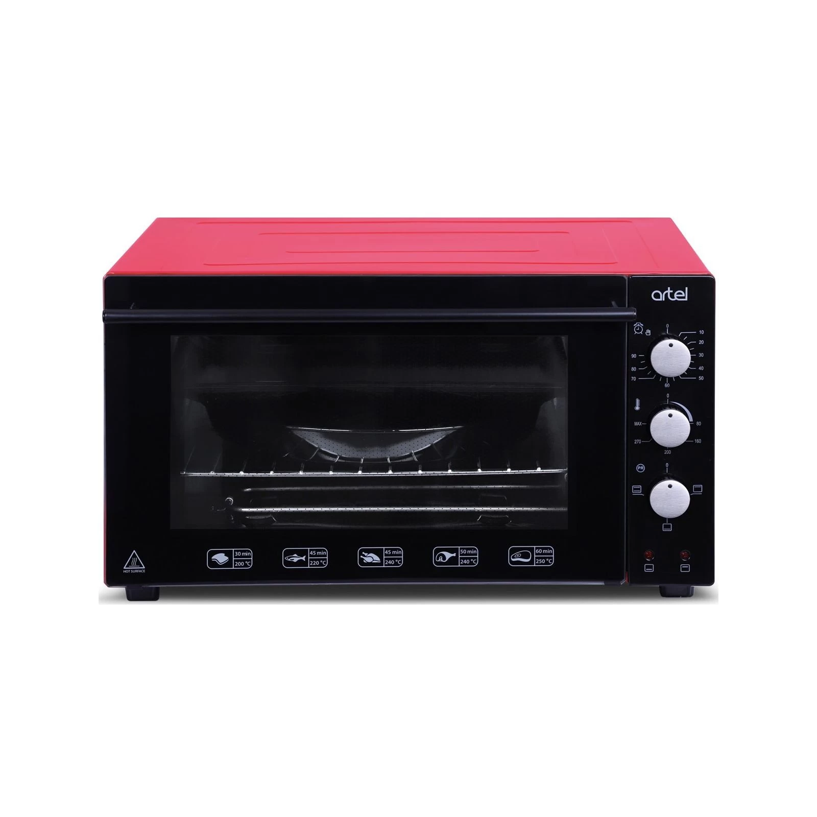 Електродуховка настільна Artel MD 4218 L Red-Black (UA)