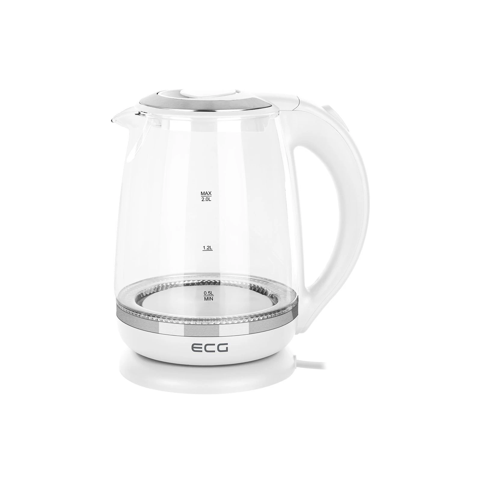 Электрочайник ECG RK 2020 White Glass (RK2020 White Glass) (UA)