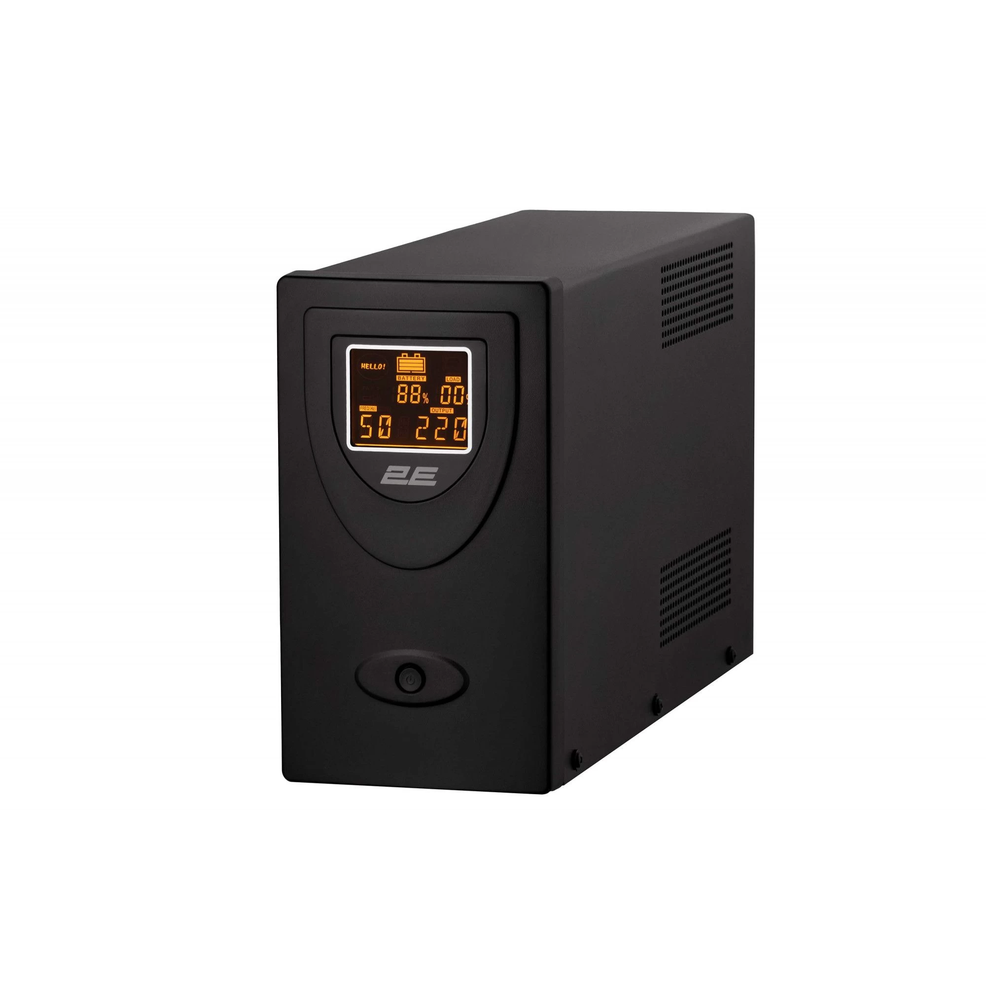 Джерело безперебійного живлення 2E DD2000, 2000VA/1200W, LCD, USB, 2XSCHUKO (2E-DD2000) (UA)