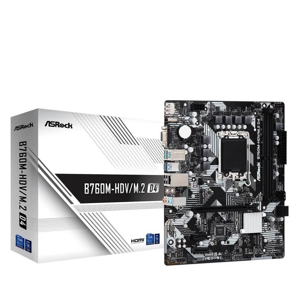 Материнська плата ASRock B760M-HDV/M.2 D4 (B760M-HDV/M.2_D4) (UA)