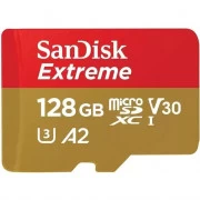 SanDisk 128 GB microSDXC UHS-I U3 V30 A2 Extreme (SDSQXAA-128G-GN6MA)