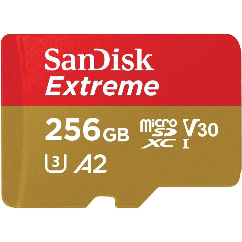 Карта пам'яті SanDisk 256 GB microSDXC UHS-I U3 V30 A2 Extreme (SDSQXAV-256G-GN6MA) (UA)
