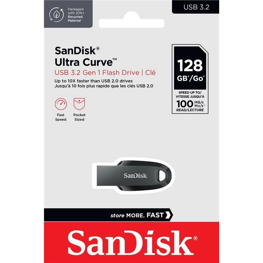Флеш пам `ять SanDisk 64 GB Ultra Curve USB 3.2 Black (SDCZ550-064G-G46) (UA)