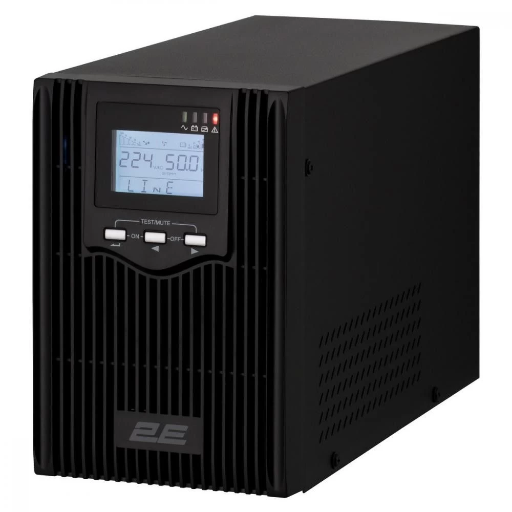 Джерело безперебійного живлення 2E PS1000L, 1000VA/800W, на зовнішні АКБ 2*12В, 2xSchuko+1xC13 (2E-PS1000L) (UA)