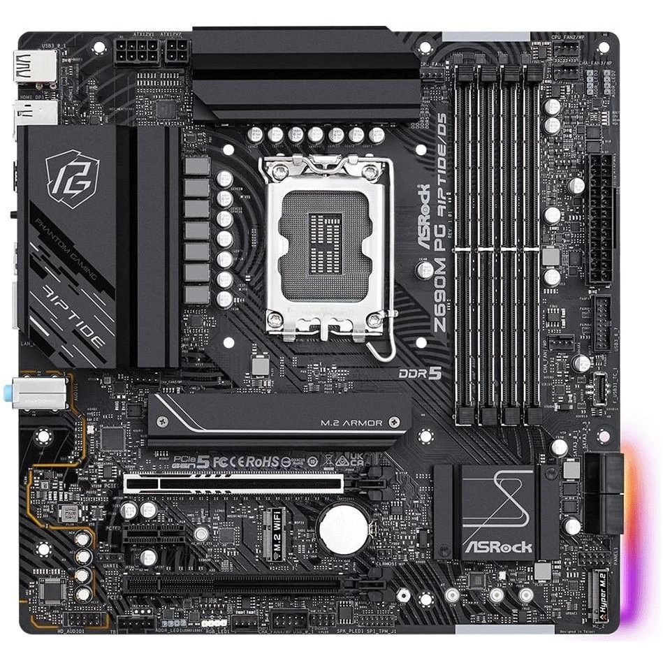 Материнская плата ASRock Z690M PG Riptide/D5 (Z690M_PG_RIPTIDE/D5) (UA)