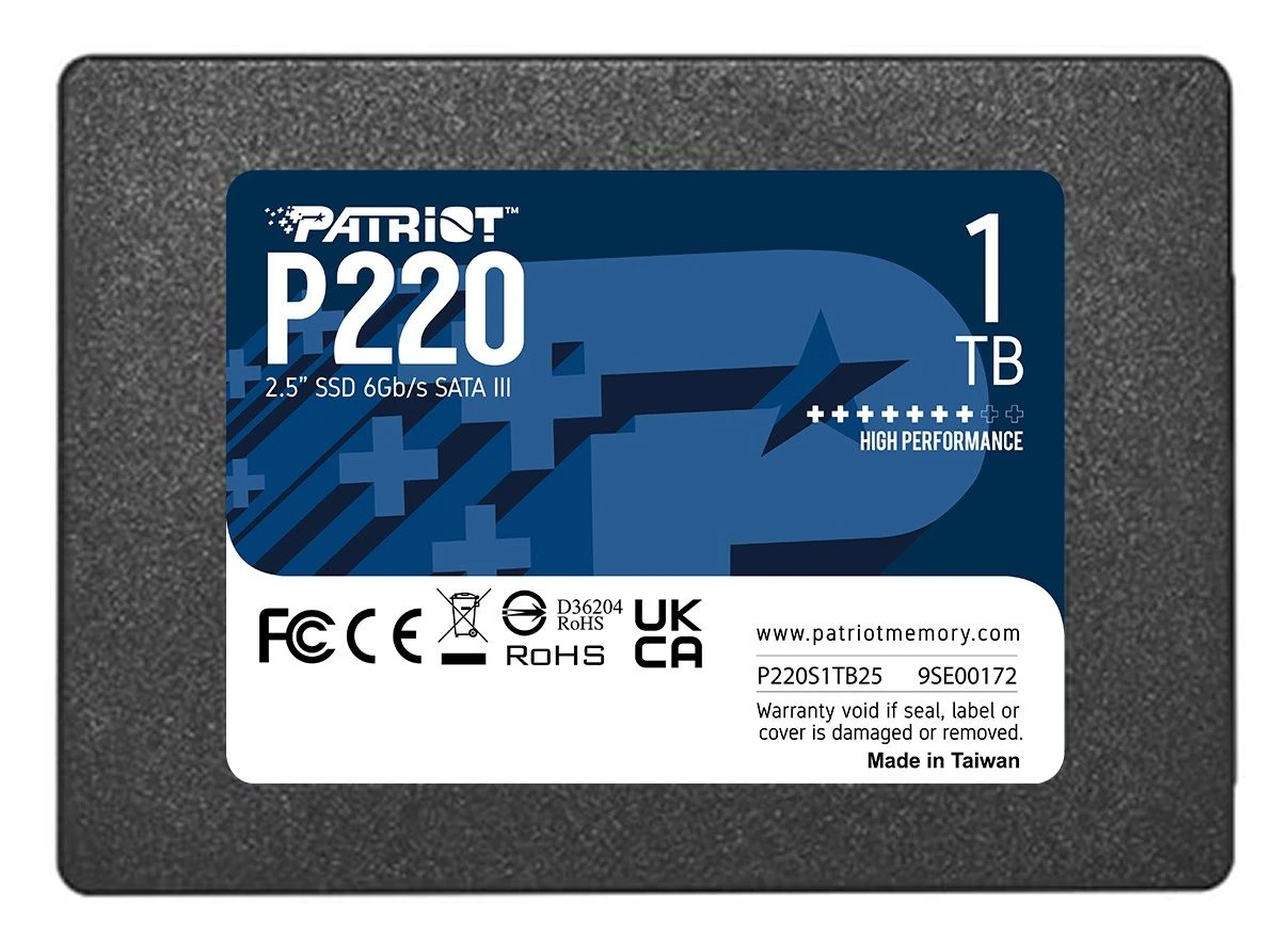 SSD диск 1TB Patriot P220 2.5 SATAIII TLC (P220S1TB25)
