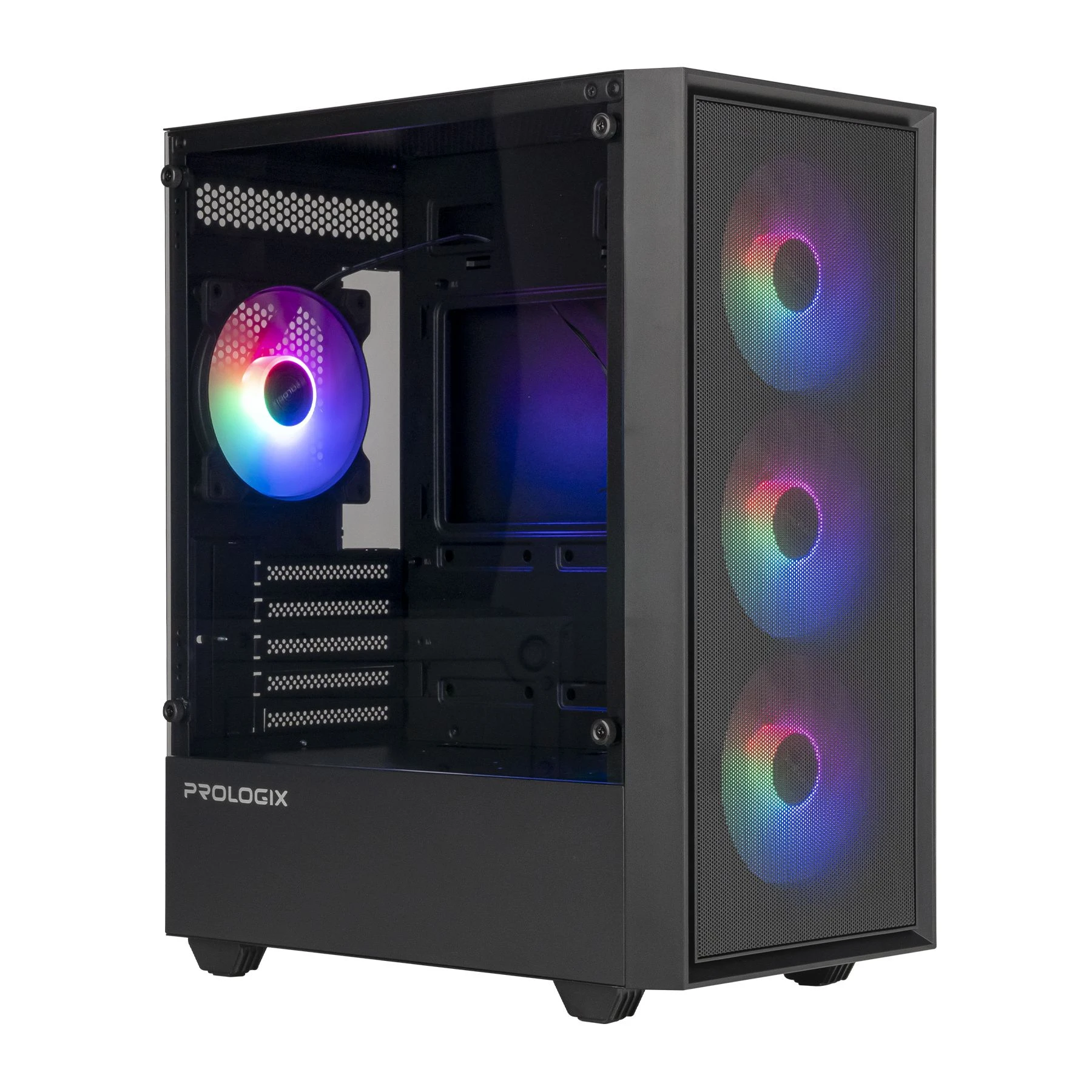 Корпус Prologix E107 Tempered Glass Black без БП (UA)