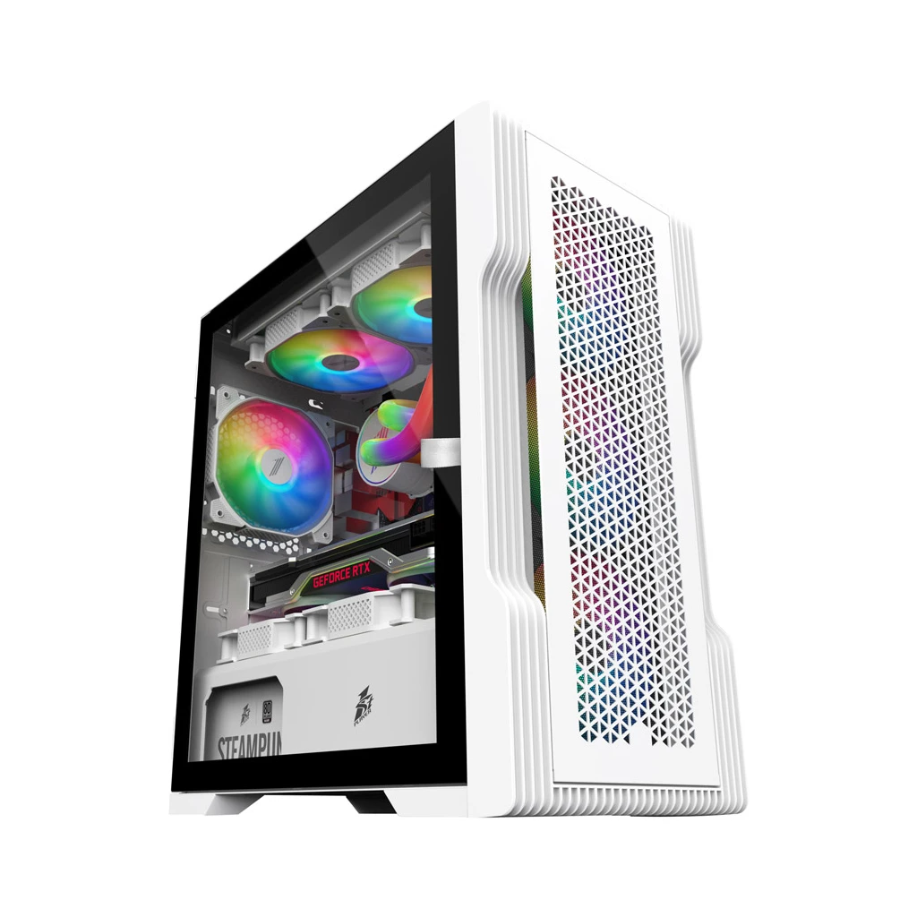 Корпус 1stPlayer T3-4F1-W-WH (UA)