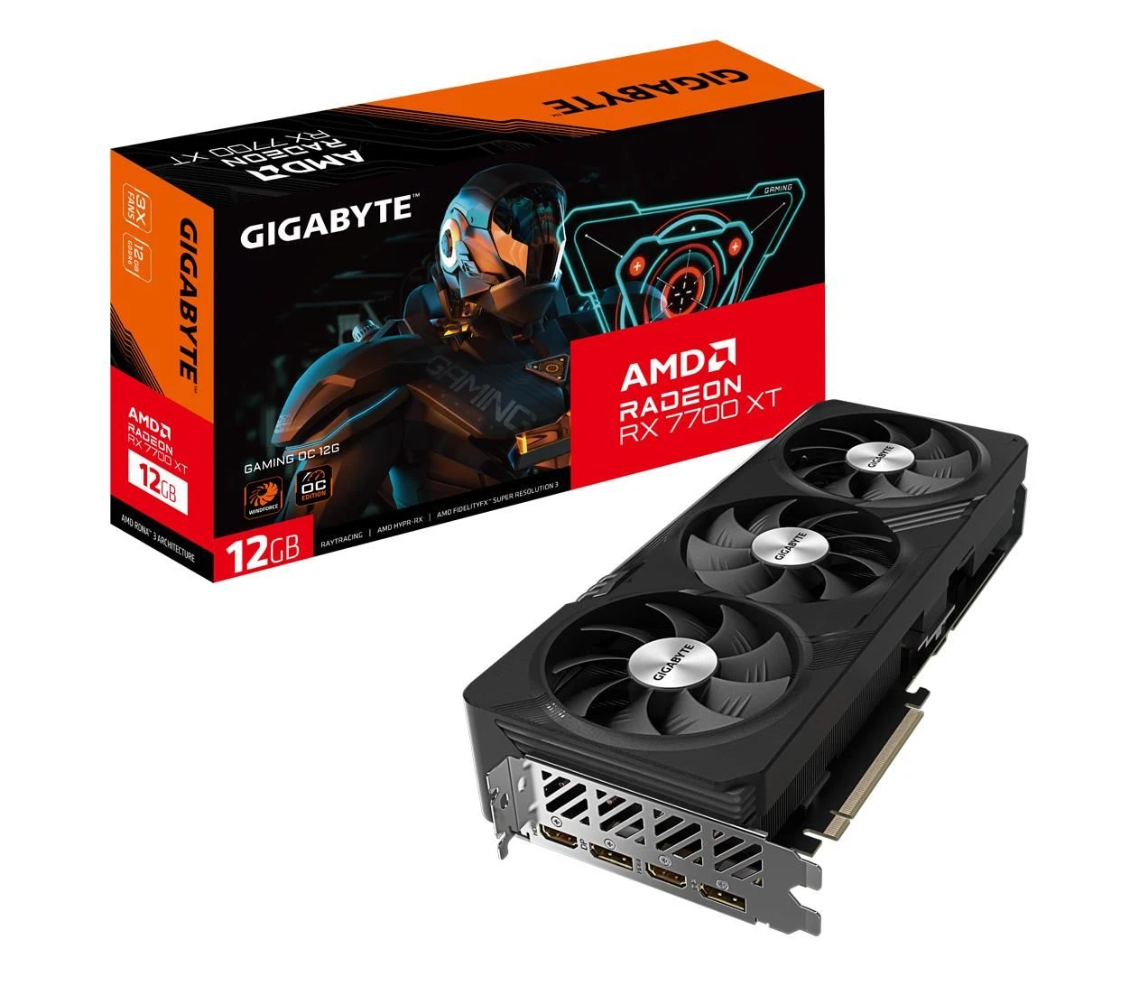 Відеокарта Gigabyte Radeon RX 7700 XT Gaming OC 12GB GDDR6 (GV-R77XTGAMING OC-12GD) EU