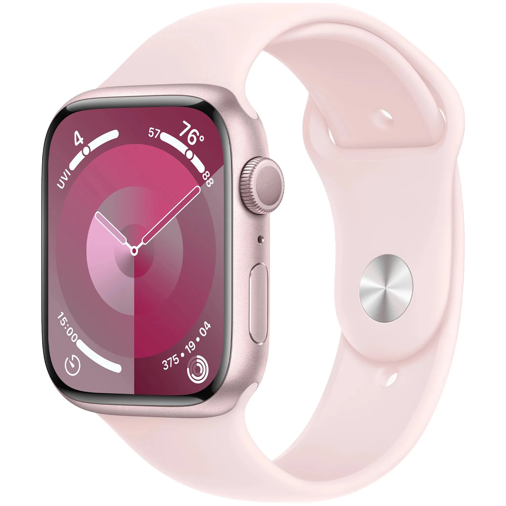 Часы Apple Watch Series 9 GPS 41mm Pink Aluminum Case w. Light Pink Sport Band - M/L (MR943)