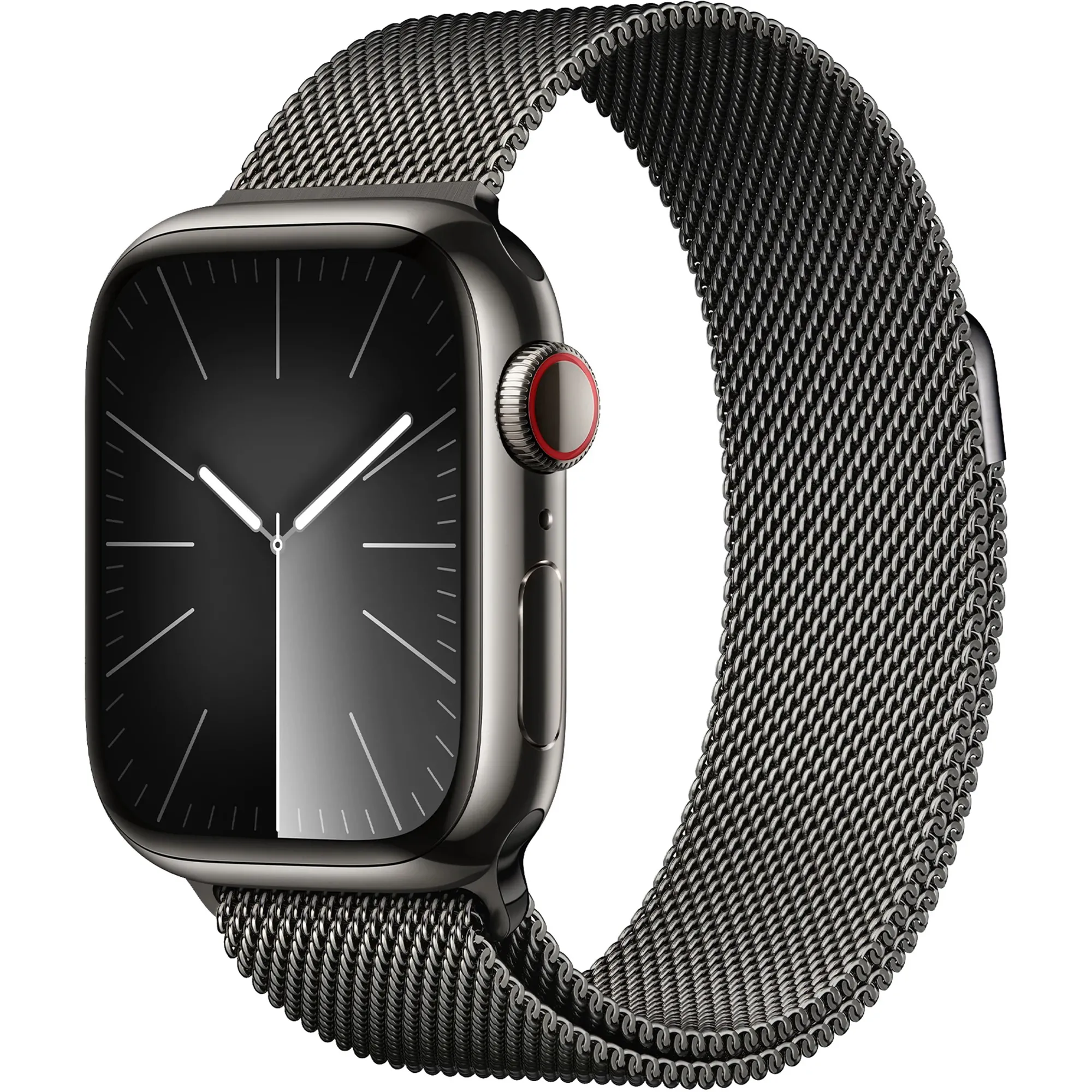 Часы Apple Watch Series 9 GPS + Cellular 45mm Graphite S. Steel Case w. Graphite Milanese Loop (MRMX3)