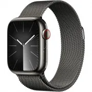 Apple Watch Series 9 GPS + Cellular 45mm Graphite S. Steel Case w. Graphite Milanese Loop (MRMX3)