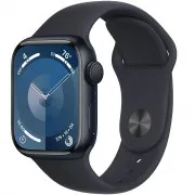 Apple Watch Series 9 GPS + Cellular 45mm Midnight Aluminum Case w. Midnight Sport Band - S/M (MRMC3)
