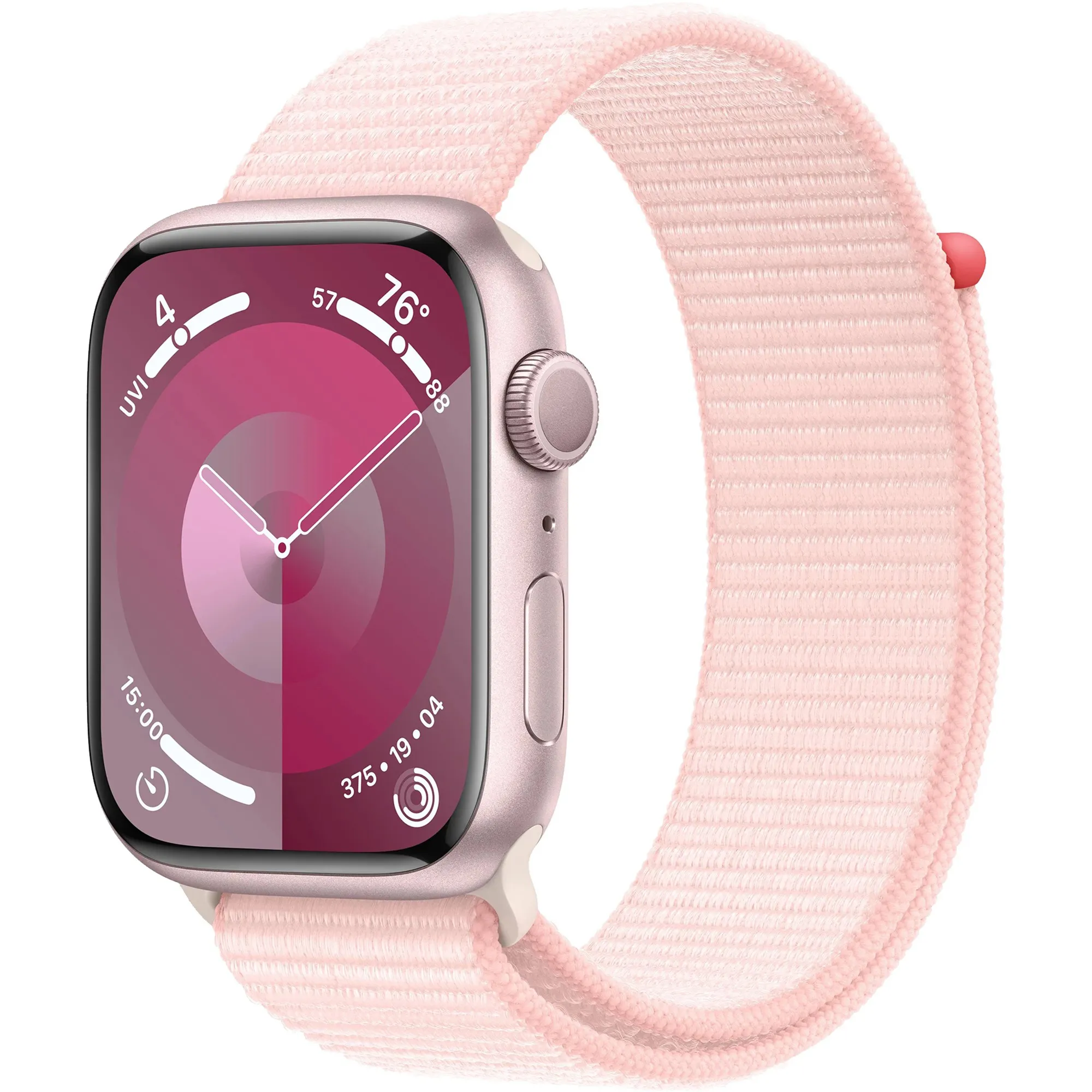 Годинники Apple Watch Series 9 GPS 41mm Pink Aluminum Case w. Light Pink S. Loop (MR953)