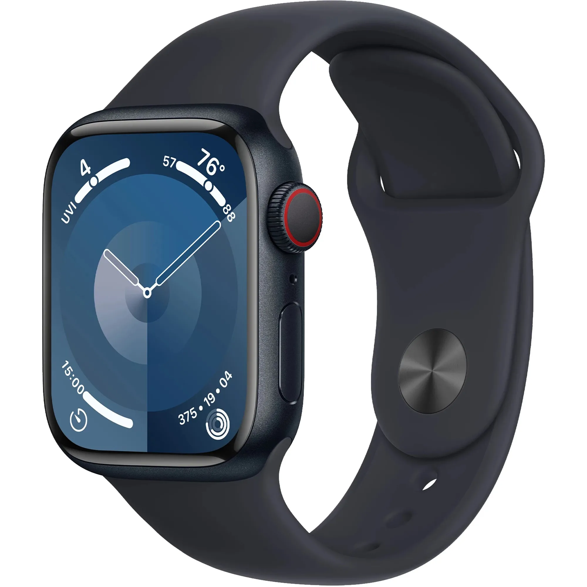 Часы Apple Watch Series 9 GPS + Cellular 41mm Midnight Alu. Case w. Midnight S. Band - M/L (MRHT3)