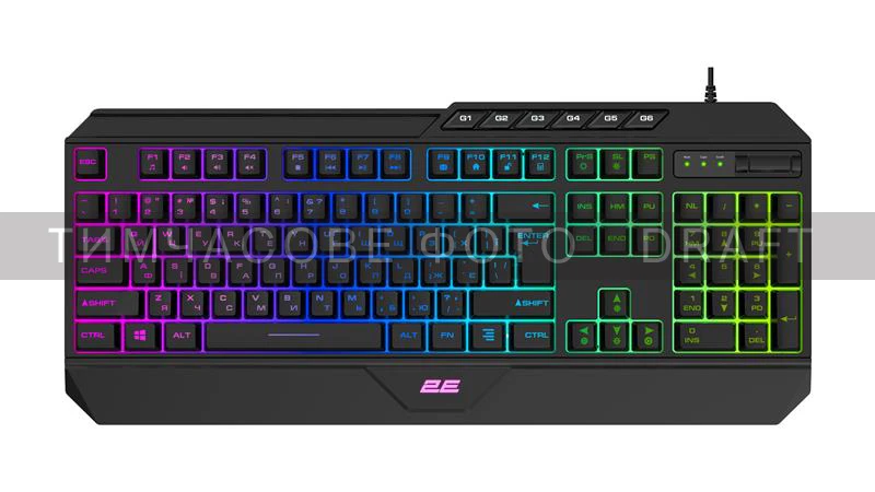 Клавіатура 2E Gaming KG315 RGB USB Black Ukr (2E-KG315UBK) (UA)