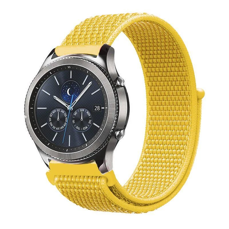 BeCover Nylon Style для Samsung Galaxy Watch 42mm/Watch Active/Active 2 40/44mm/Watch 3 41mm/Gear S2 Classic/Gear Sport Yellow (705824)
