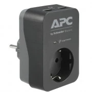 APC SurgeArrest 1 розетка, 2 USB Black (PME1WU2B-RS)