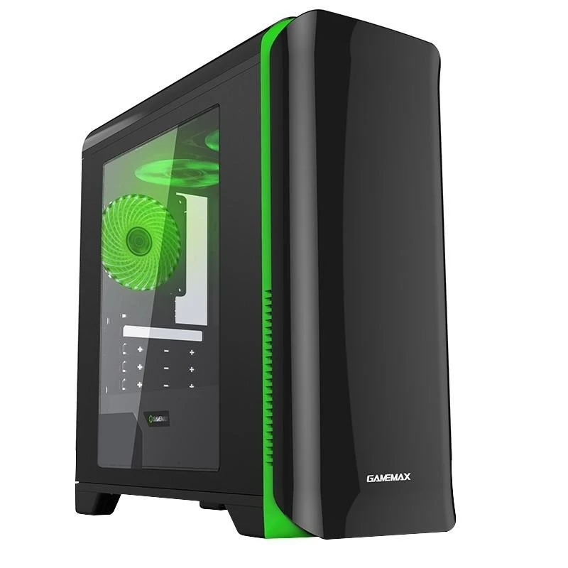 Корпус GameMax H602 Black Green (H602-BK)