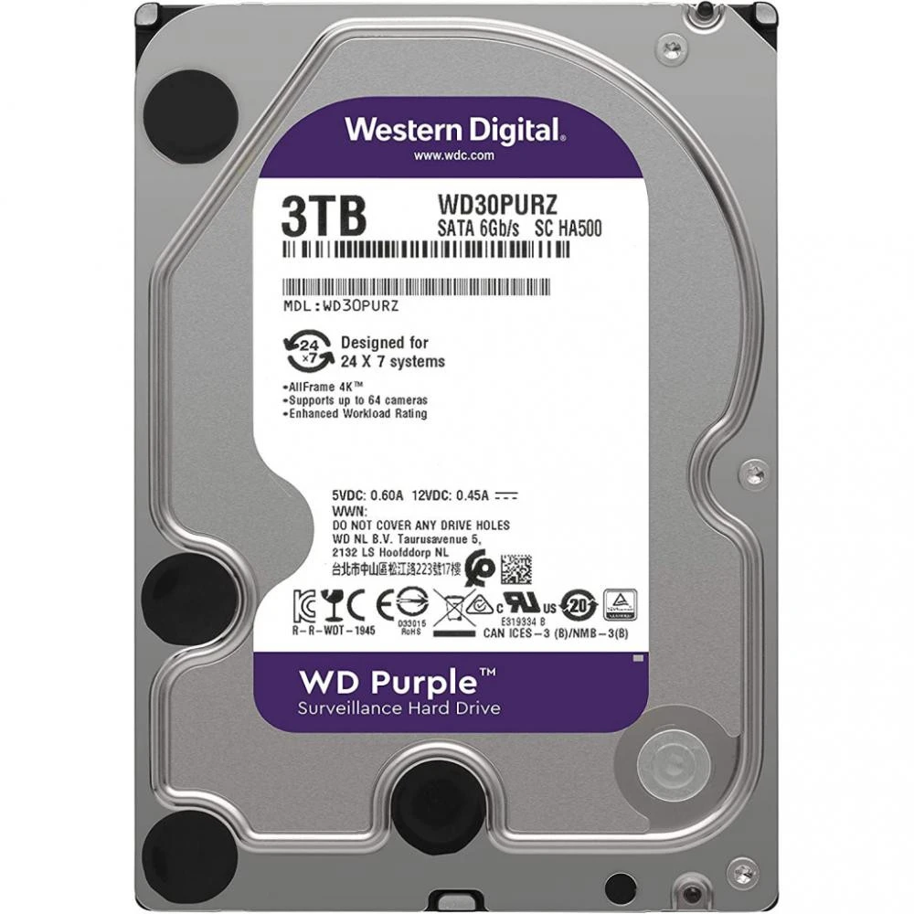 Жорсткий диск WD Purple 3 TB (WD33PURZ)