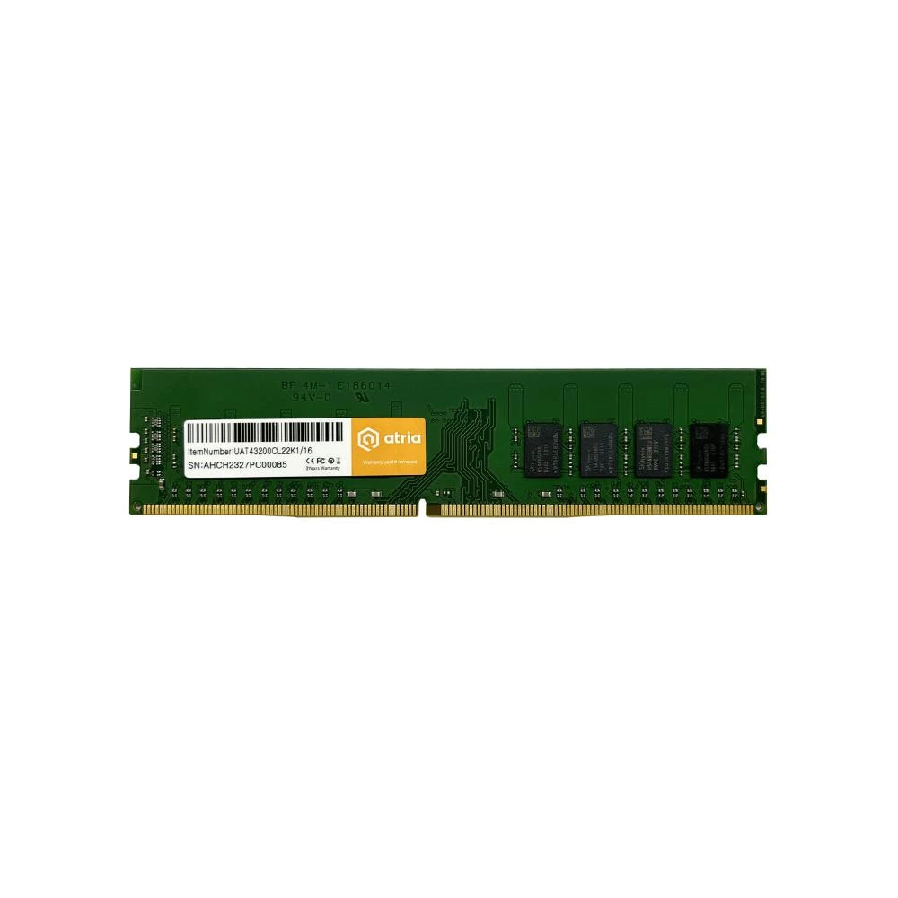 Оперативна пам'ять ATRIA 16 GB DDR4 3200 MHz (UAT43200CL22K1/16) (UA)