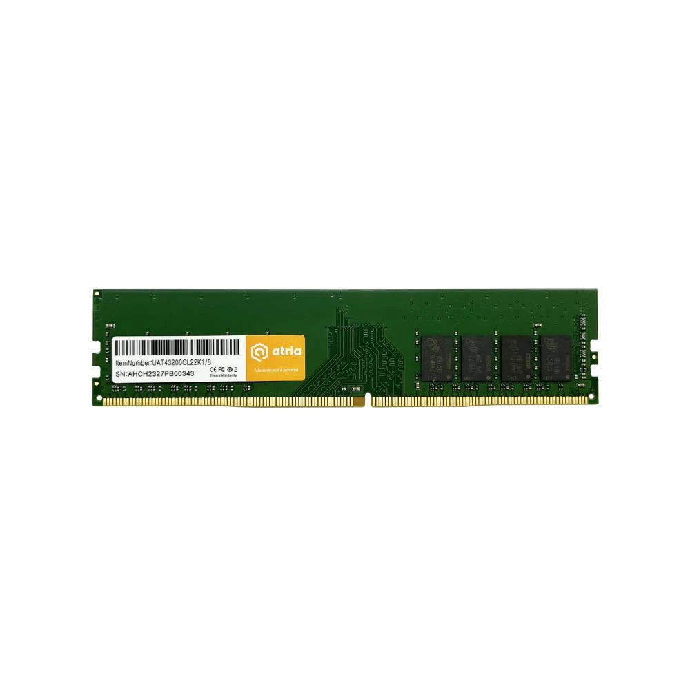Оперативна пам'ять ATRIA 8 GB DDR4 3200 MHz (UAT43200CL22K1/8) (UA)
