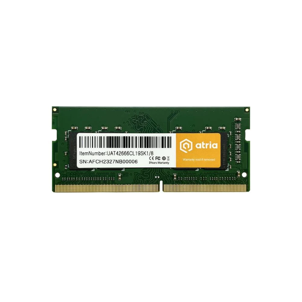 Оперативна пам'ять ATRIA 8 GB SO-DIMM DDR4 2666 MHz (UAT42666CL19SK1/8) (UA)