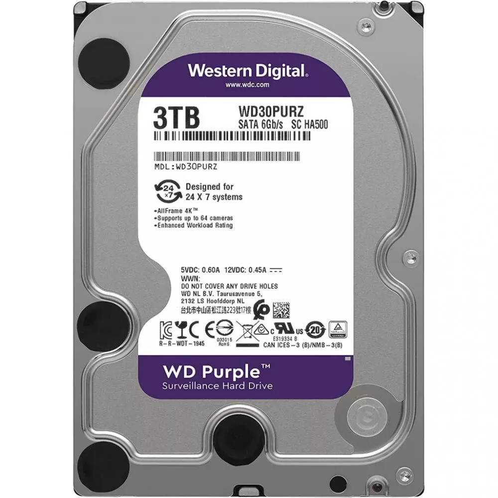 Жорсткий диск WD Purple 3 TB (WD33PURZ)