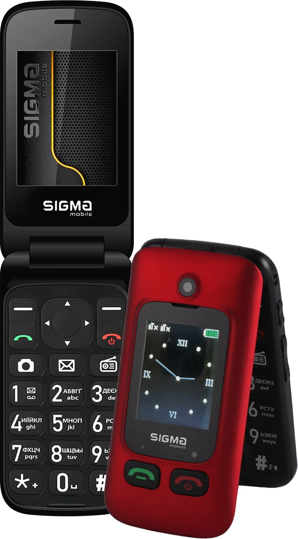 Мобильный телефон Sigma mobile Comfort 50 Shell Duo Type-C Black-Red (4827798212325) (UA)