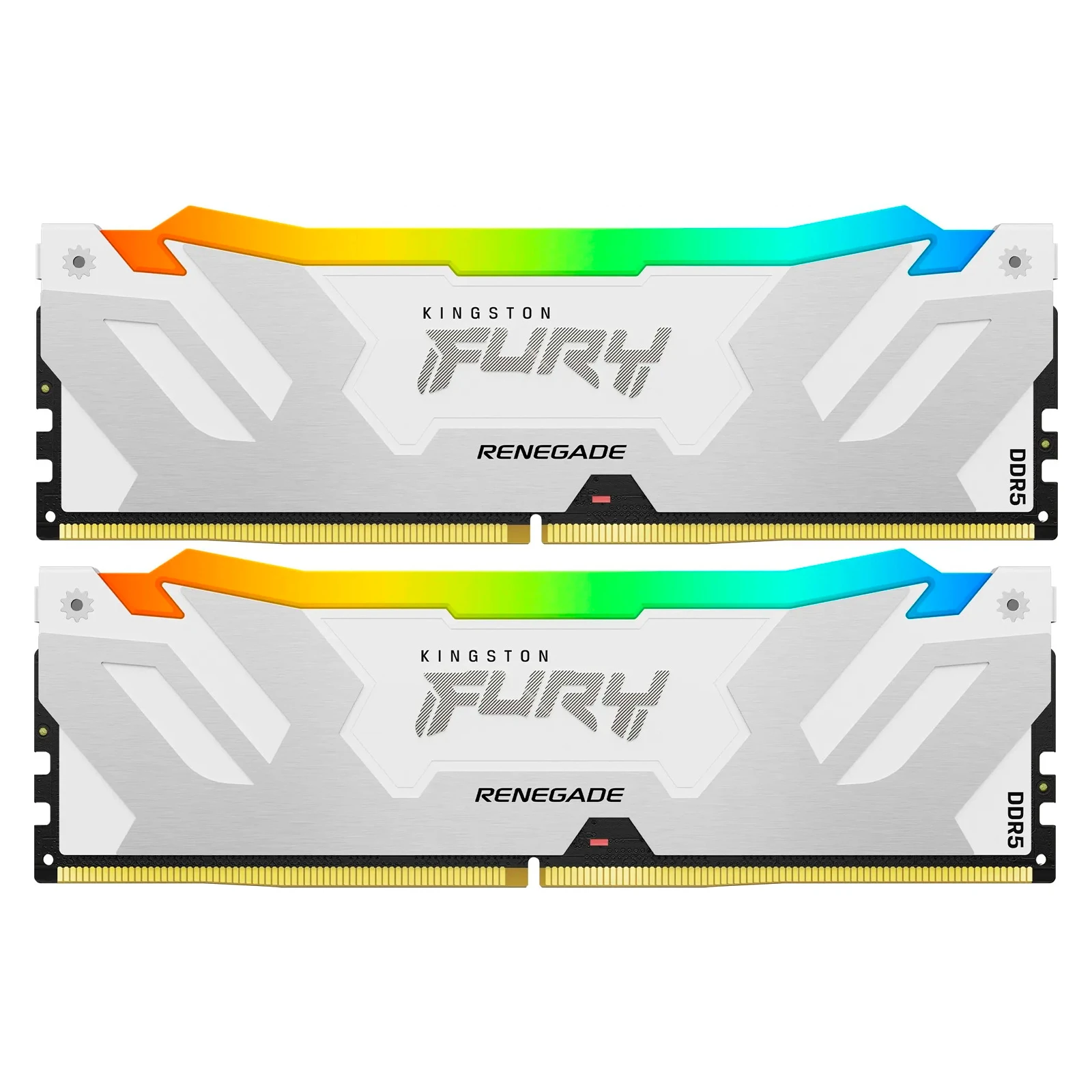 Оперативна пам'ять DDR5 32GB (2x16GB) 7200 MHz Renegade RGB White XMP Kingston Fury (ex. HyperX) (KF572C38RWAK2-32) (UA)