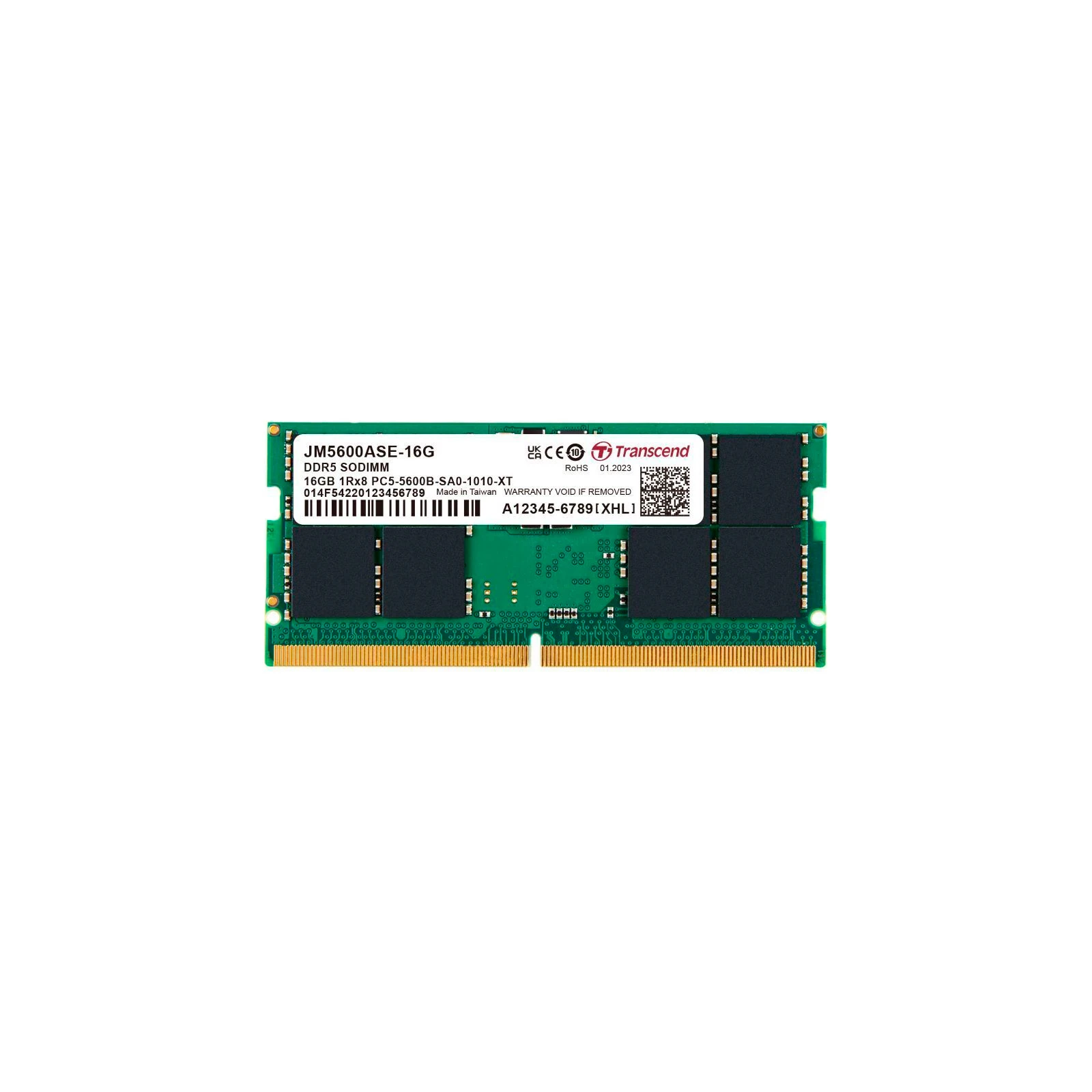 Оперативна пам'ять SoDIMM DDR5 16GB 5600 MHz JetRam Transcend (JM5600ASE-16G) (UA)