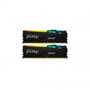 DDR5 16GB (2x8GB) 5600 MHz FURY Beast RGB Kingston Fury (ex.HyperX) (KF556C36BBEAK2-16) (UA)
