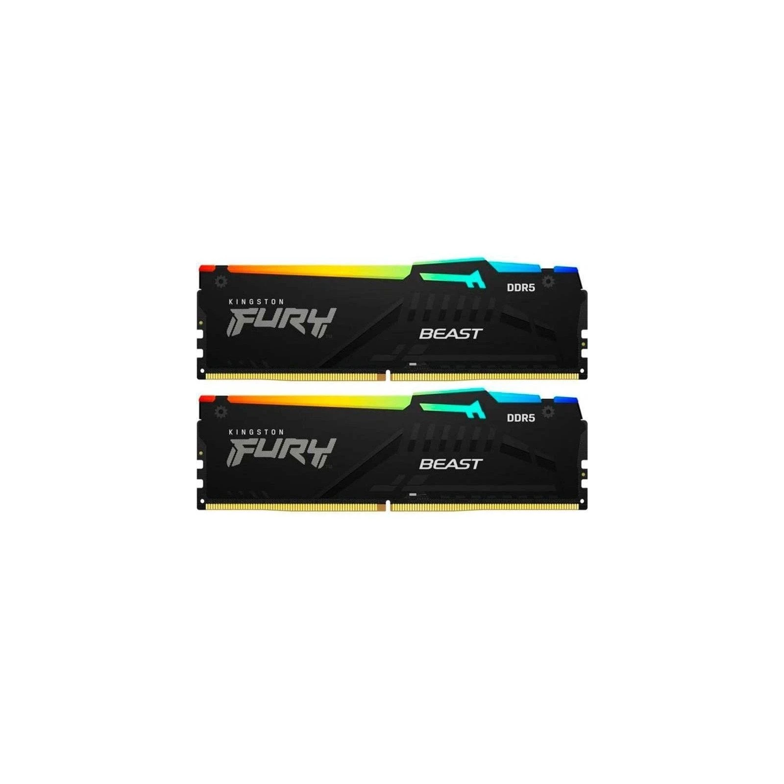 Оперативна пам'ять DDR5 16GB (2x8GB) 6000 MHz FURY Beast RGB Kingston Fury (ex.HyperX) (KF560C36BBEAK2-16) (UA)