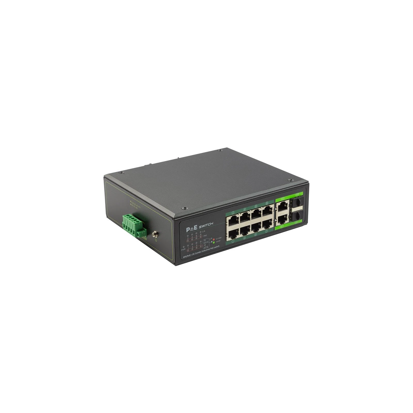 Комутатор мережевий PowerPlant POE802PRO (UA)