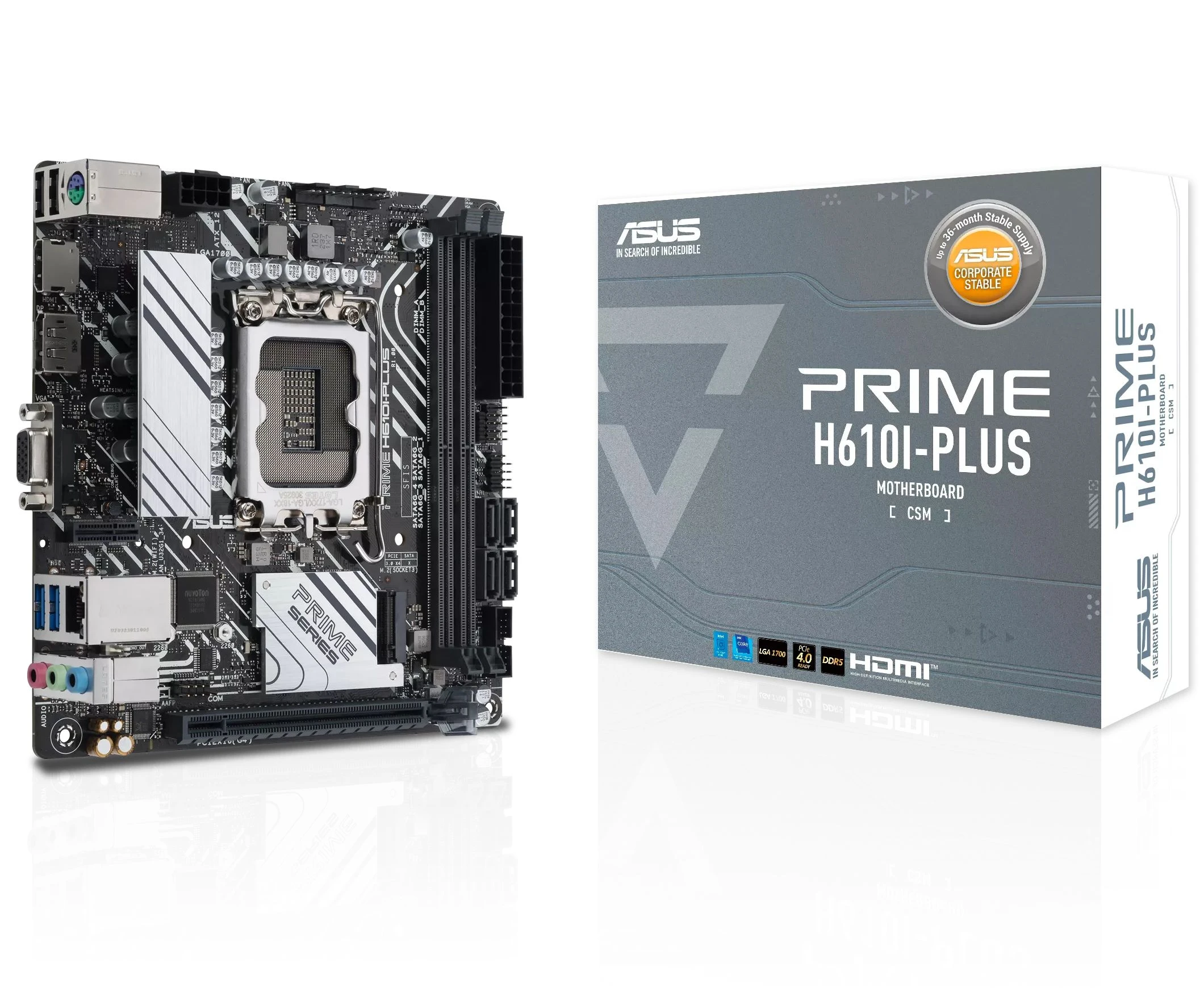 Материнська плата Asus Prime H610I-Plus-CSM Socket 1700 (UA)