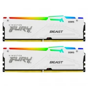DDR 64GB (2x32GB) 5200 MHz FURY Beast White RGB Kingston Fury (ex.HyperX) (KF552C40BWAK2-64) (UA)