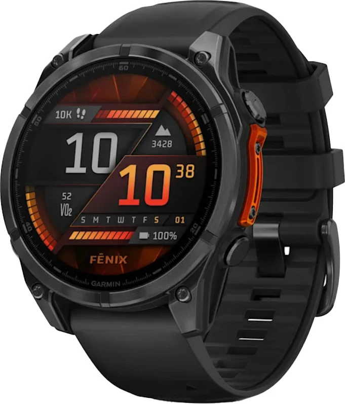 Garmin Fenix ​​8 47mm AMOLED Slate Gray with Black Silicone Band (010-02904-00)